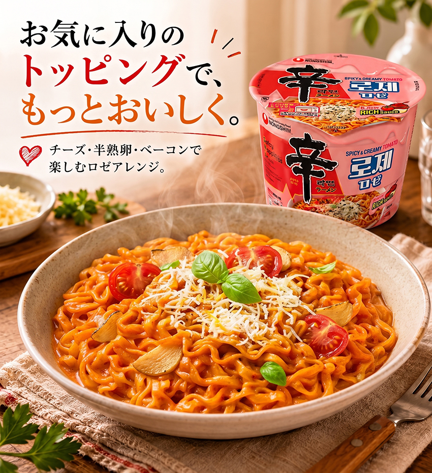 農心】辛ラーメンロゼ カップ（113g）-賞味期限：2026年11月27日