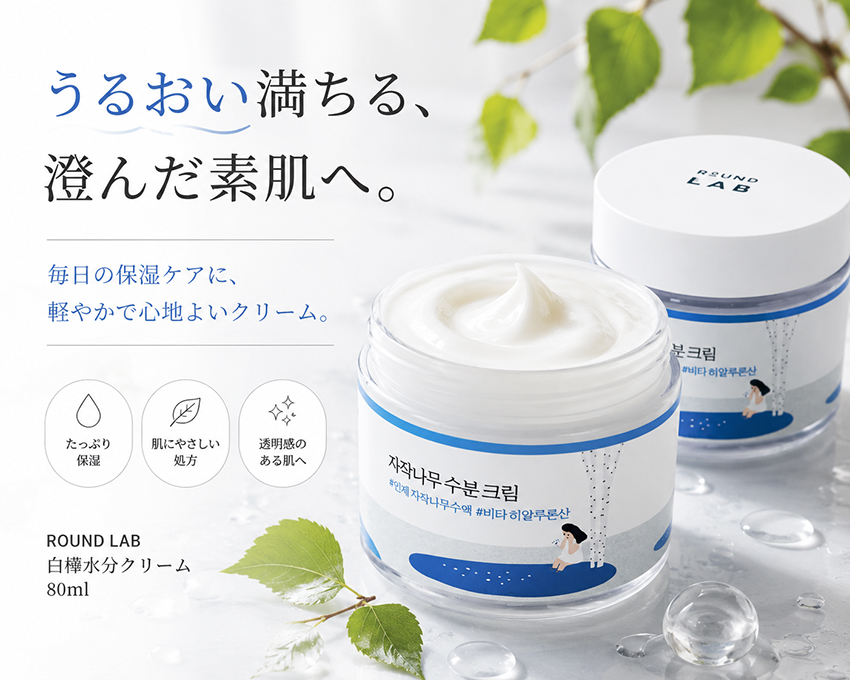 ROUND LAB]ラウンドラボ 白樺水分クリーム(80ml)-消費期限：2026年09月